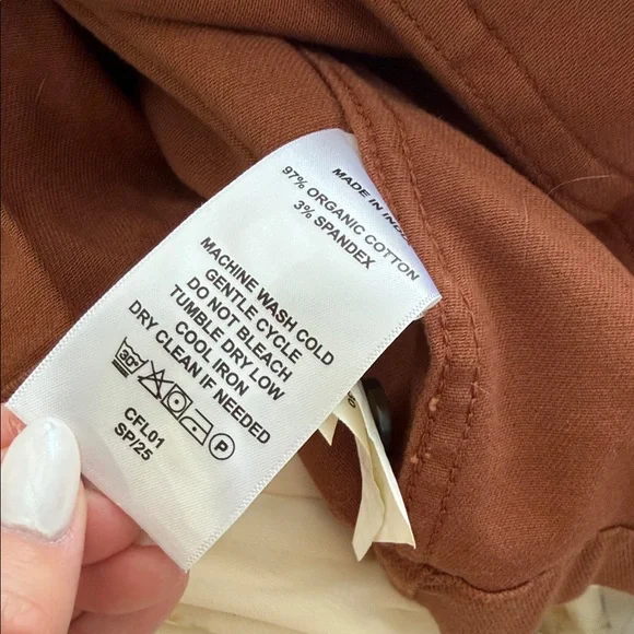 NWT Quince Organic Comfort Stretch Chore Jacket in Rust Size XL - Picture 7 of 11